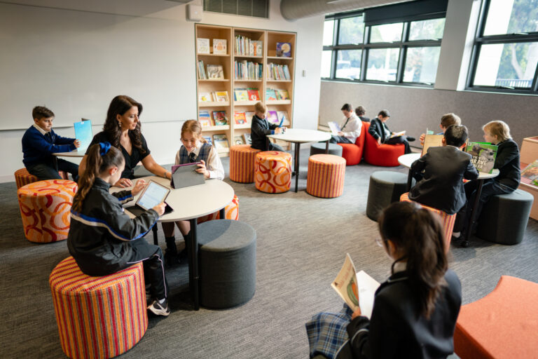 Students studying in the Primary learning zone.