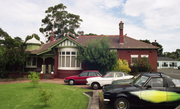 Flowerdale and cars, 1991